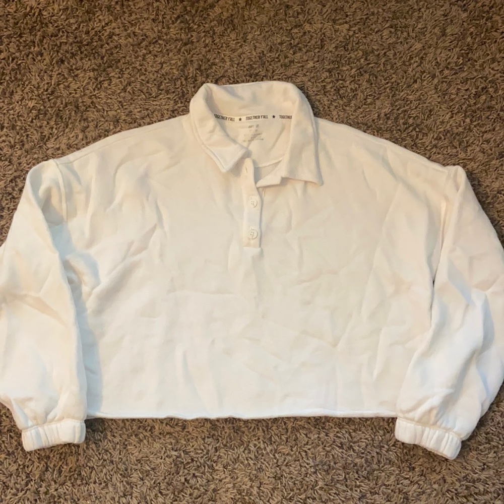 White cropped Aerie sweatshirt, Size XS